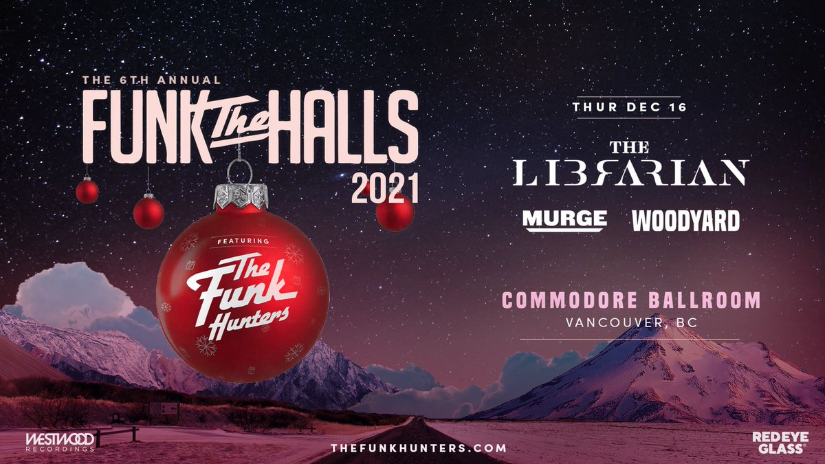 commodorevcr's tweet photo. Joining us for Night 1️⃣ of Funk The Halls featuring @TheFunkHunters? Check out set times ⬇️ + last minute tickets available ➡️ https://t.co/PiKiw3tm1Q

Doors 9:00pm, Woodyard 9:15pm, @djmurge 10:00pm, @librarianmusic 10:45pm, #TheFunkHunters 11:55pm *Times are subject to change https://t.co/auM07oWY0J