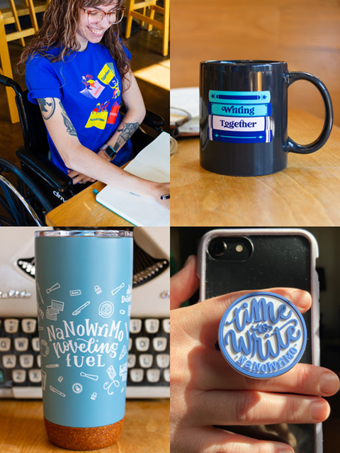 Two important announcements about the NaNoWriMo store! First, through Monday, December 20, you can use the code HAPPY2021HOLIDAYS to get 30% off all merchandise items. 

store.nanowrimo.org

#holidaydiscount #discount #NaNoWriMo #wrimo