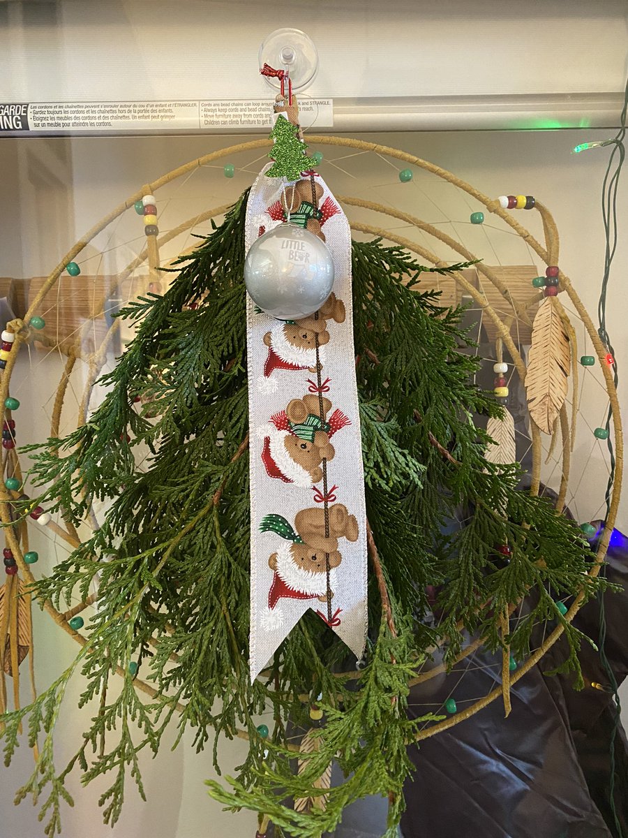 Made cedar wreaths today with students in our All My Relations room! Fabulous learning! #thelearningneverstops