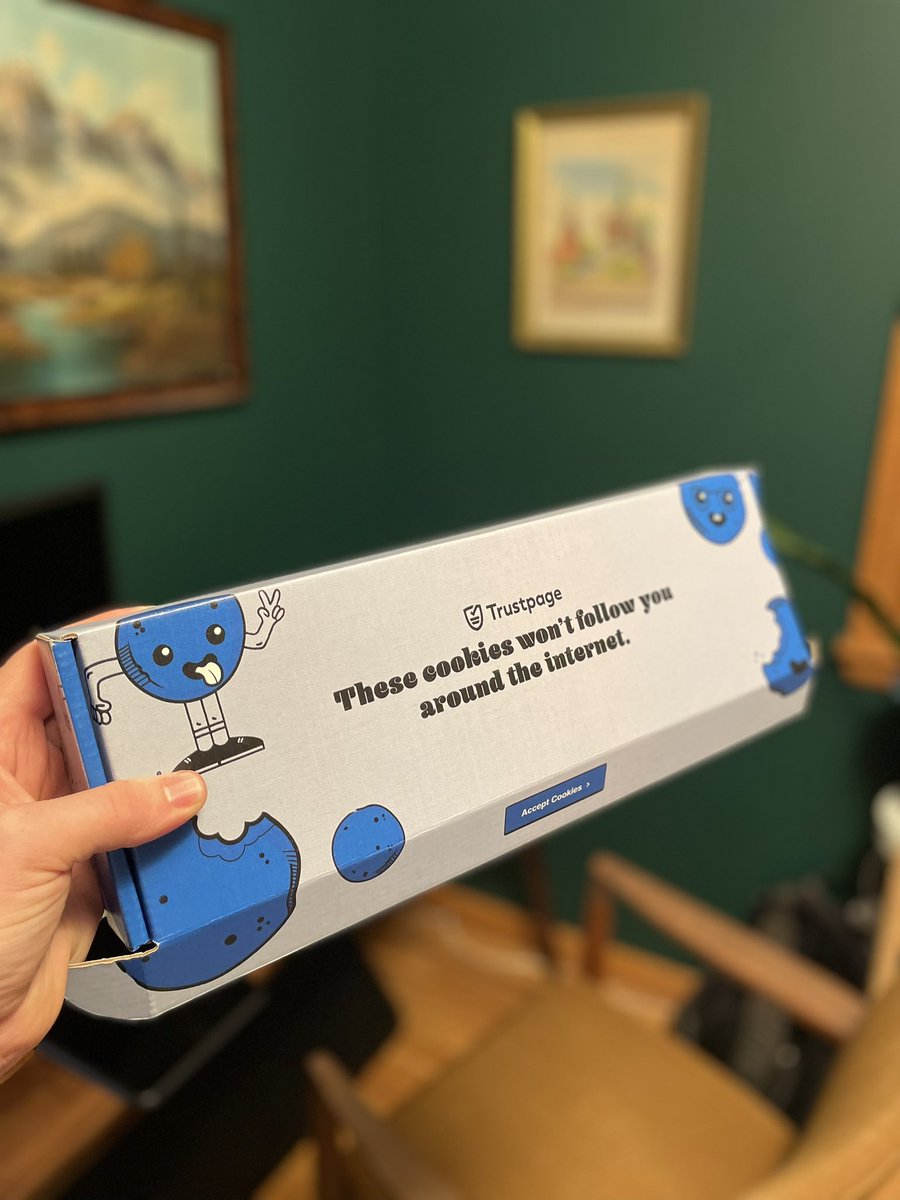 clapperman's tweet photo. Amazing marketing execution from @trustpage and such a good mission. I am so pumped to dig into these. #goodcookiesonly https://t.co/qI81pTlwrV