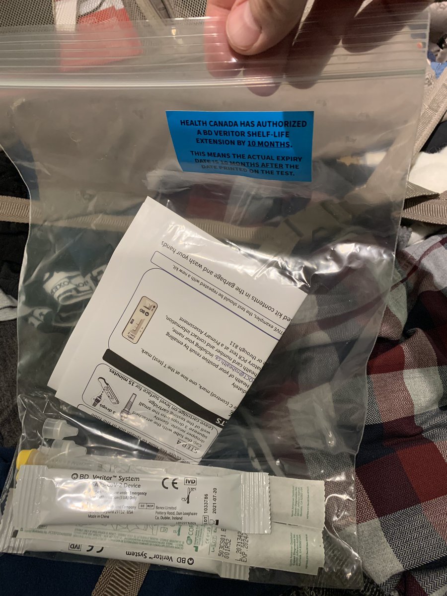 This is the take home rapid test given to every person arriving by flight in Nova Scotia. 2 tests. One for the day you arrive and one for a few days after.
