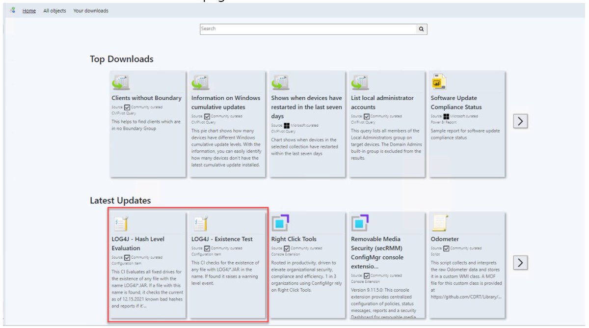 david james (@djammmer) on Twitter photo If you're using community hub in #configmgr - you have 2 new CIs available to you in the console NOW for handling Log4j. <a href="/JordanTheITguy/">Jordan Benzing</a> authored CIs for this. #configmgr #memcm
communityhub.microsoft.com/item/33892
communityhub.microsoft.com/item/33893 If you're using community hub in #configmgr - you have 2 new CIs available to you in the console NOW for handling Log4j. <a href="/JordanTheITguy/">Jordan Benzing</a> authored CIs for this. #configmgr #memcm
communityhub.microsoft.com/item/33892
communityhub.microsoft.com/item/33893