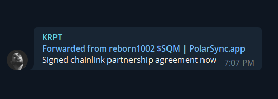 Omg, $SQM / #Squidmoon prophecy continues 

The team just signed a massive $LINK partnership for their game. 

A month in, and the next leg to $10+ begins now