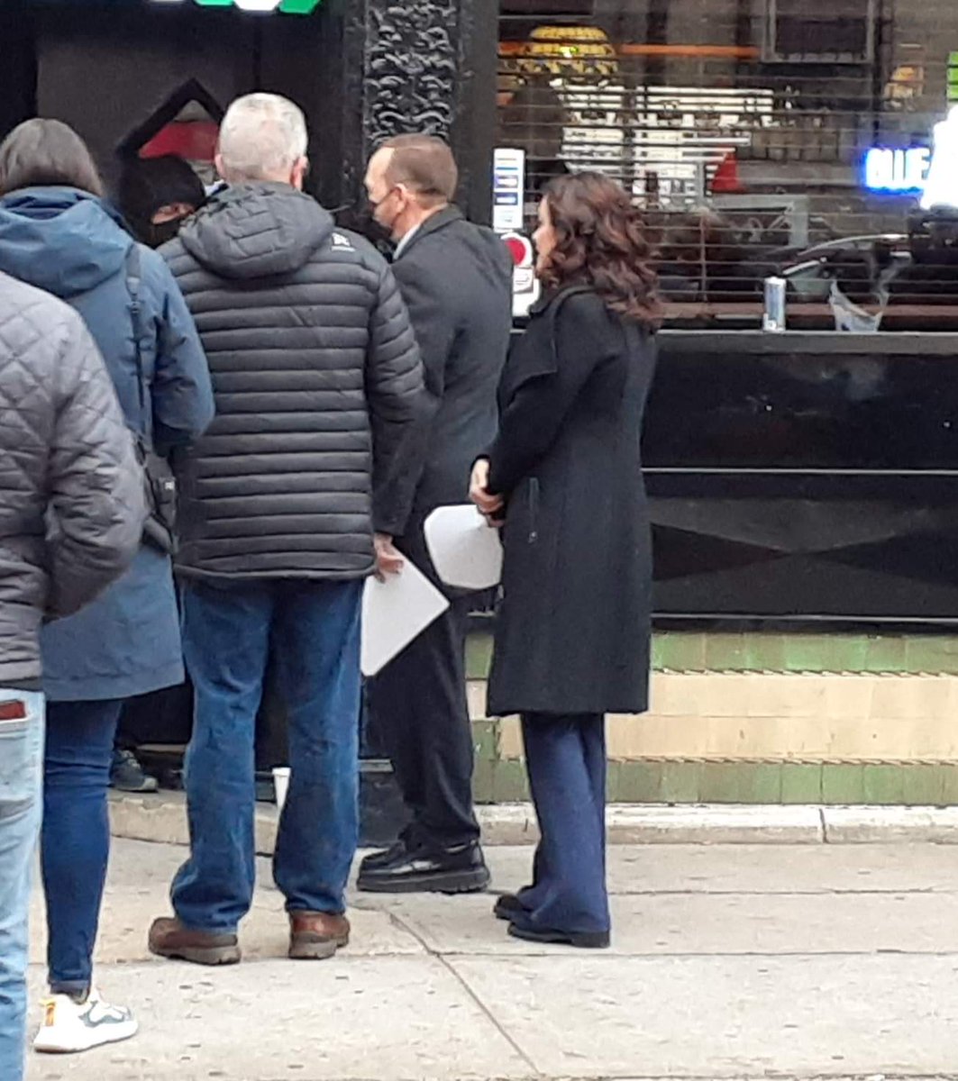 Donnie Wahlberg on the set in Woodhaven Queens of Blue Bloods