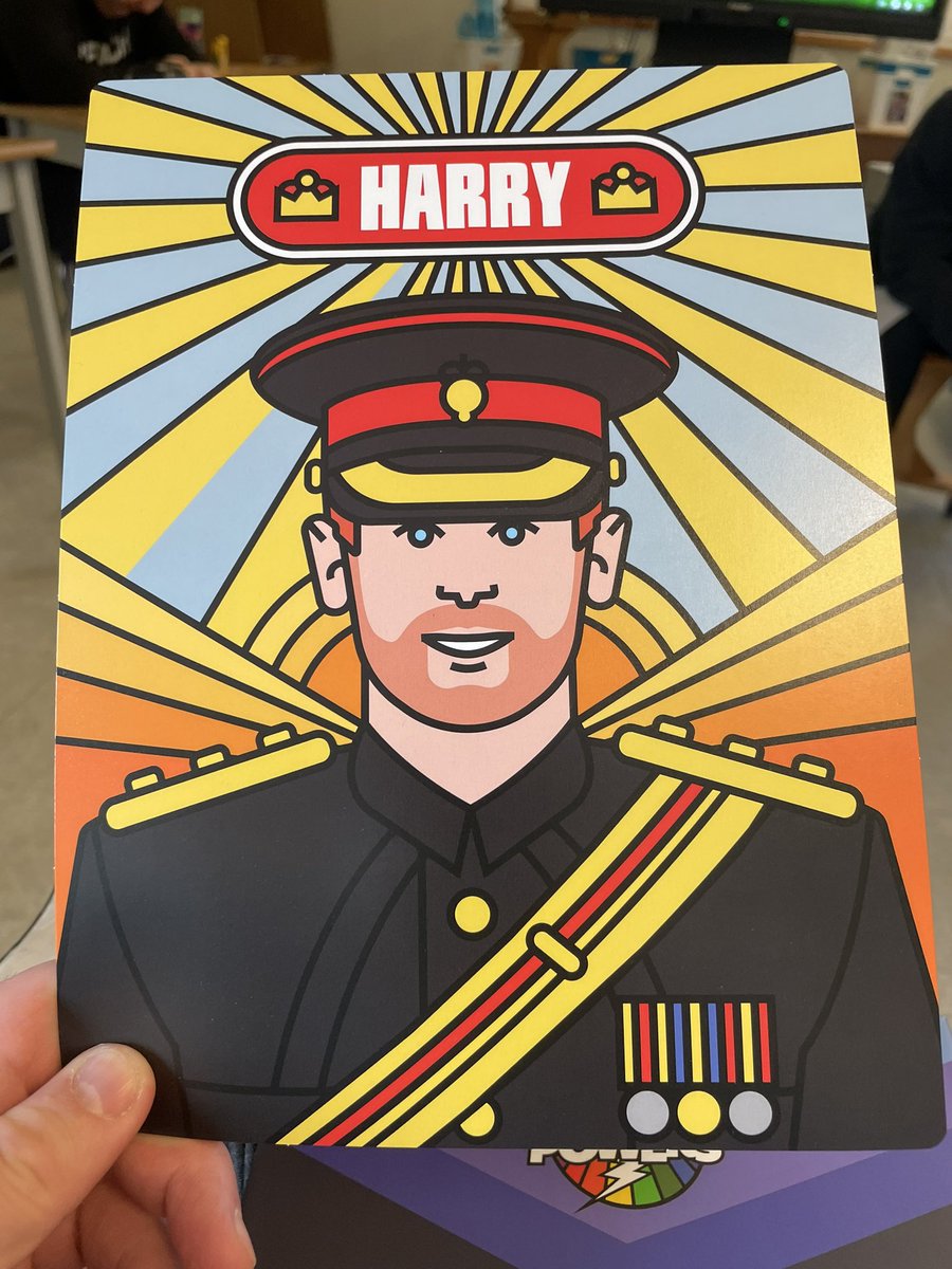 mattl81's tweet photo. Our #characterpower reading card today was Prince Harry who started the Invictus games which happened in Toronto 4 years ago https://t.co/jwyolK43KY