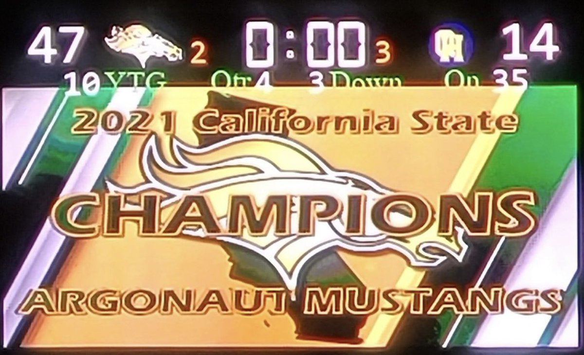 2021 CIF Div 6-AA State Champions Argonaut Mustangs
