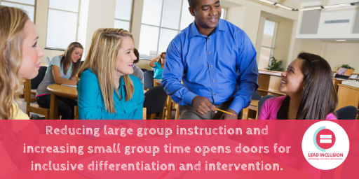 leeannjung's tweet photo. 🔑 One of the easiest ways to carve out time for differentiation (and improve instructional quality for everyone) is to reduce large group instruction and increase small group time. #LeadInclusion #edchat https://t.co/wrTX3PuHIb