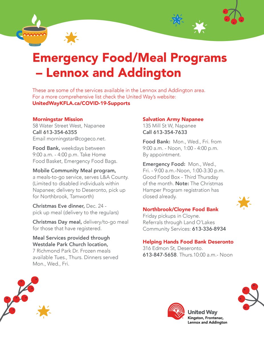 unitedwaykfla's tweet photo. Please share! Emergency Food/Meal Programs for December &amp; throughout the holidays in @LandACounty  Thank you to all the agencies, staff, &amp; volunteers working to make these services possible in challenging times. #locallove #community #support #mealprograms https://t.co/u1mCCrajBp