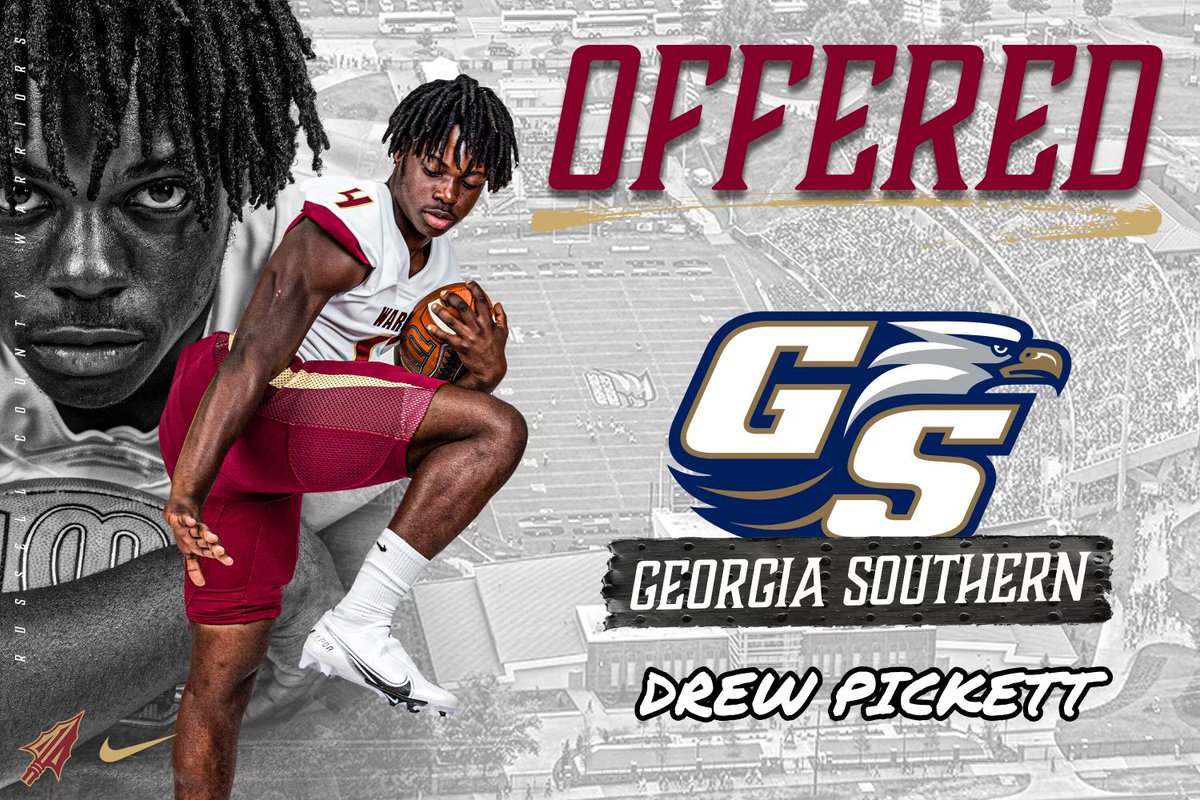 RCWarriorsFB's tweet photo. Congratulations to @DrewPickett13 on another offer from @GSAthletics_FB 🍢 #RiseUp #Ru22ell https://t.co/cOxnK0I7Gg