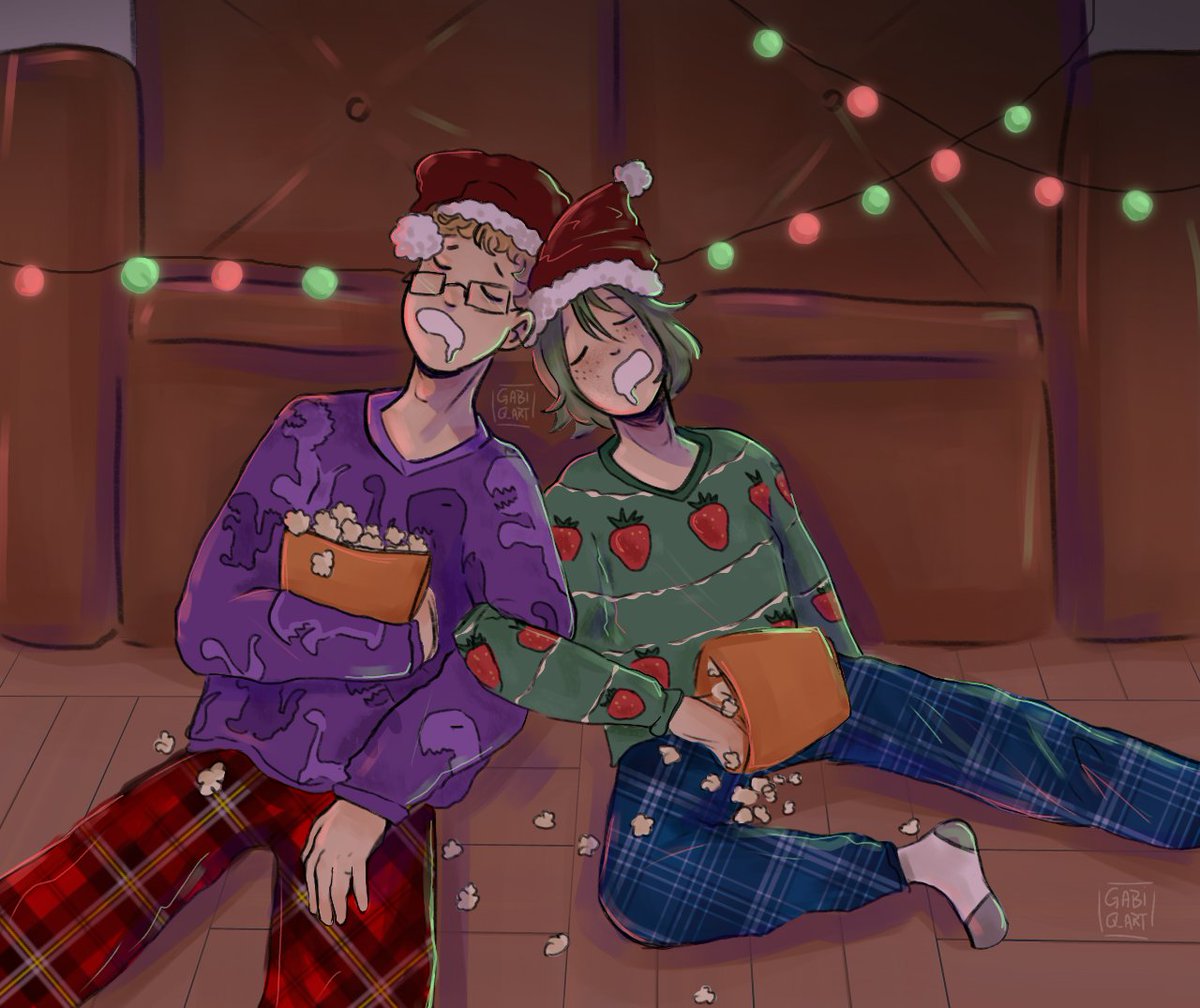 Eles iam tentar ver o papai Noel , mas acabaram dormindo antes 
#tsukkiyama #tsukki #yamaguchi