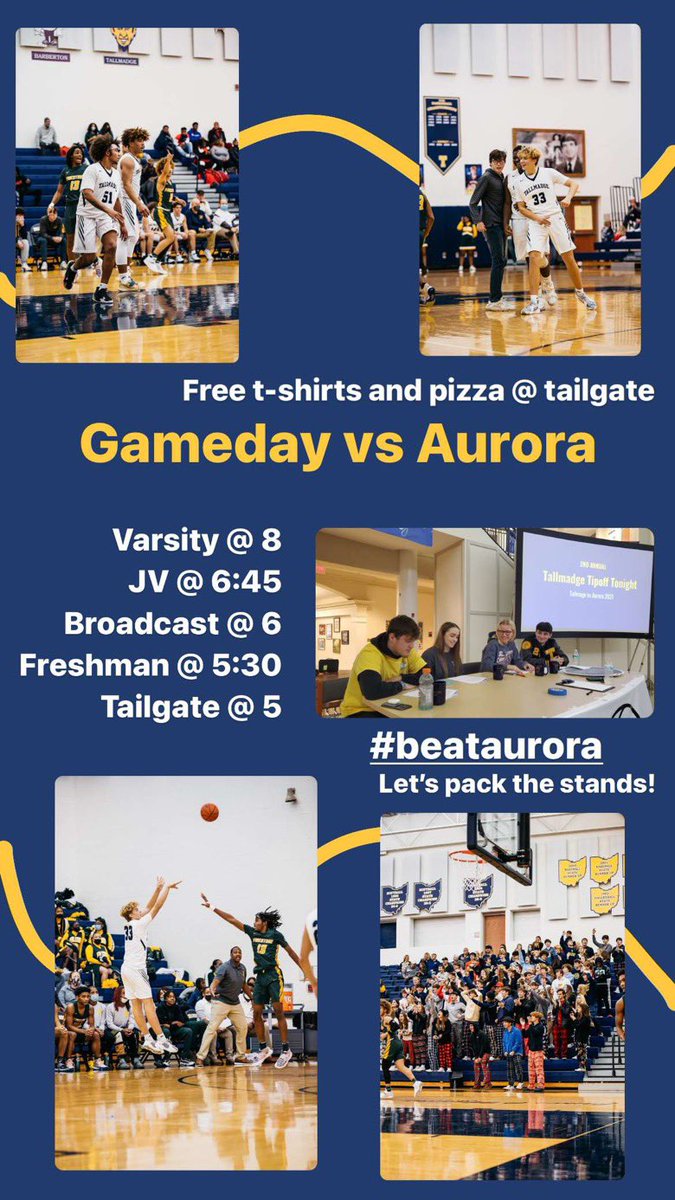 Tomorrow. Gameday. Be there!! #BeatAurora @THS_JStew <a href="/THS_Staszak/">Arene Staszak</a> @announce_ths <a href="/THSclassof2024/">THS SENIOR EXEC</a> <a href="/classof202319/">tallmadge class of 2023</a> <a href="/tcstweets1/">Tallmadge City Schools</a>