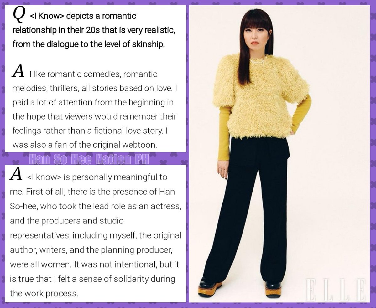 HanSoHeeNation's tweet photo. 12/17/21 Woman Pride!Women of 2021 #IKnowBut Director Garam, Kim Exclusive Interview on @ELLE_KOREA
"I Know" is personally meaningful to me.First of all,there is the presence of Han So Hee,who took the lead role as an actress."
https://t.co/eBf8ErPRmF
#Nevertheless #알고있지만 https://t.co/hFGee9Q7Mp