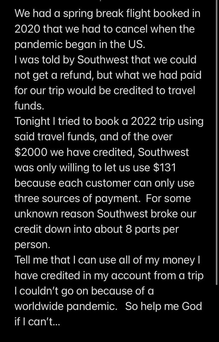Dear <a href="/SouthwestAir/">Southwest Airlines</a> ….