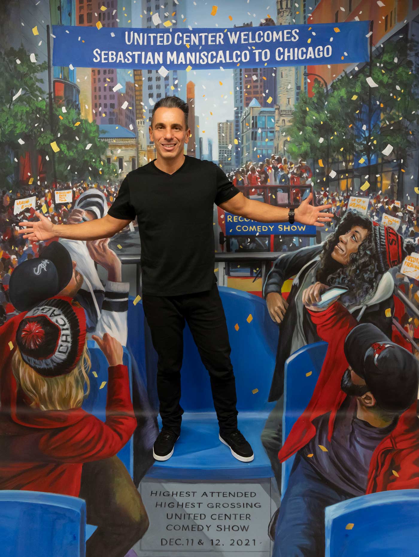 United Center on X: To welcome @SebastianComedy for two record breaking  shows, we created the '3D Welcome Wall' backstage with 3D muralist Nate  Baranowski! This built on the #NobodyDoesThisTour 3D chalk art
