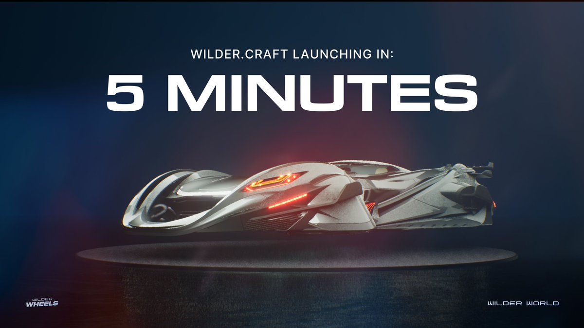 ⚡️ T-5 MINUTES ⚡️

🛸 Make sure your seatbelts are securely fastened - it's about to get WILD! #WilderCraft will drop in just 5 min!🛸

Cruise to Wilder World Metaverse Market for the mint 👇

market.wilderworld.com