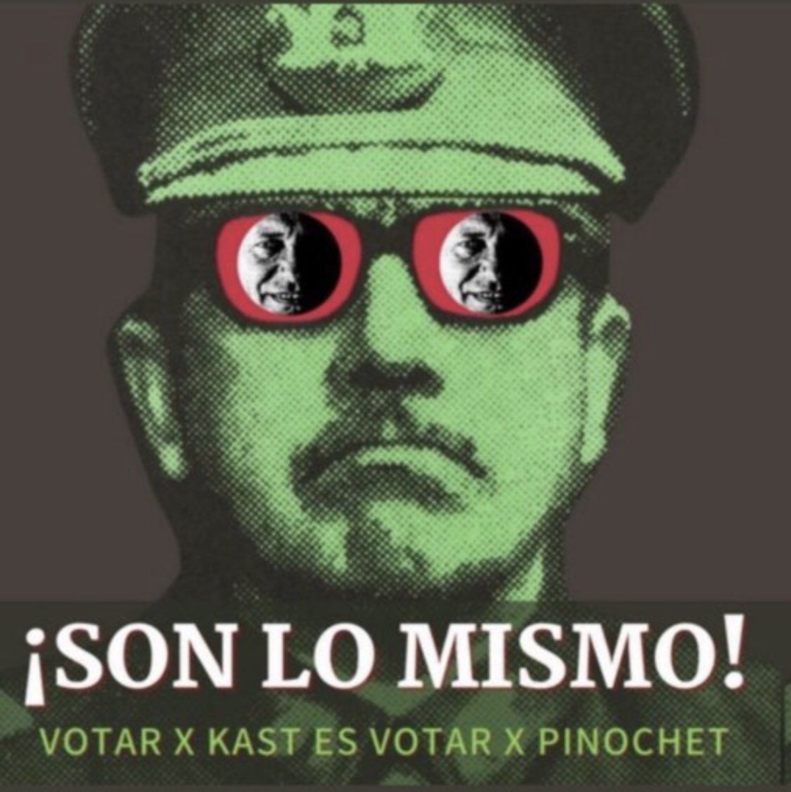 insurrecto_Rojo's tweet photo. Pinochet y kast son lo peor de Chile, uno pasado y el otro presente, el domingo los detenemos..el pinochetismo no pasará!! 
#KastAbreTusCuentas
#PanamaKast
#LuciaMV https://t.co/h7IdxHcdas