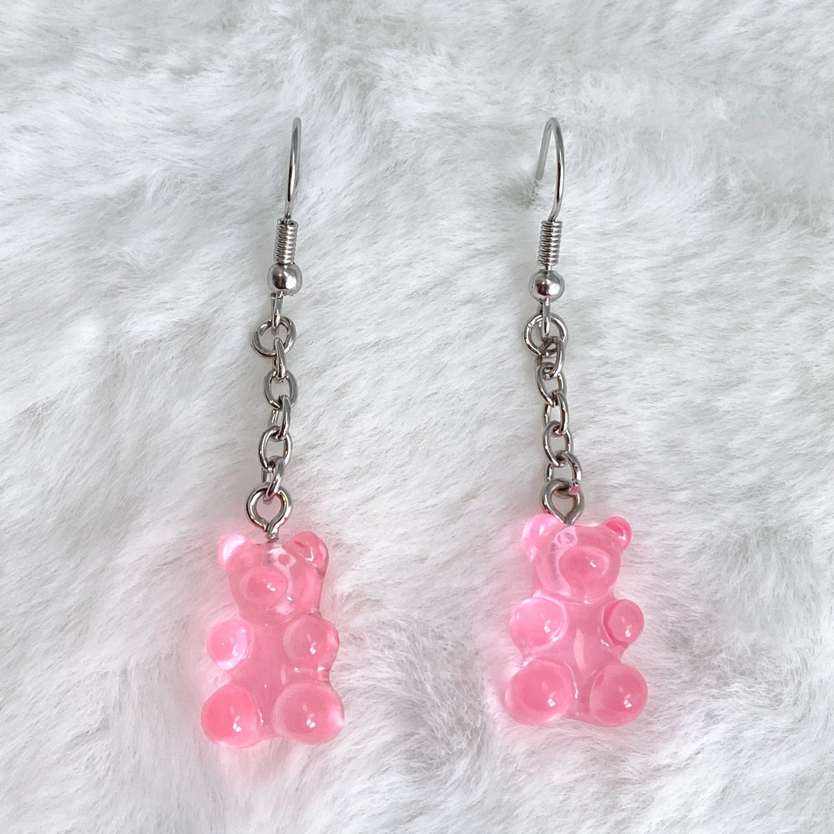 Pink Gummy Bear Drop Earrings, Gummy Bear Earrings, Bear Jewelry, Cute Drop Earrings, Funky Earrings, Handmade Gift, S103 tuppu.net/2b18afcf #SmallBusiness #Handmade #Jewelry #GiftforHer #EtsyJewelry #EtsyShop #Earrings #PinkEarrings