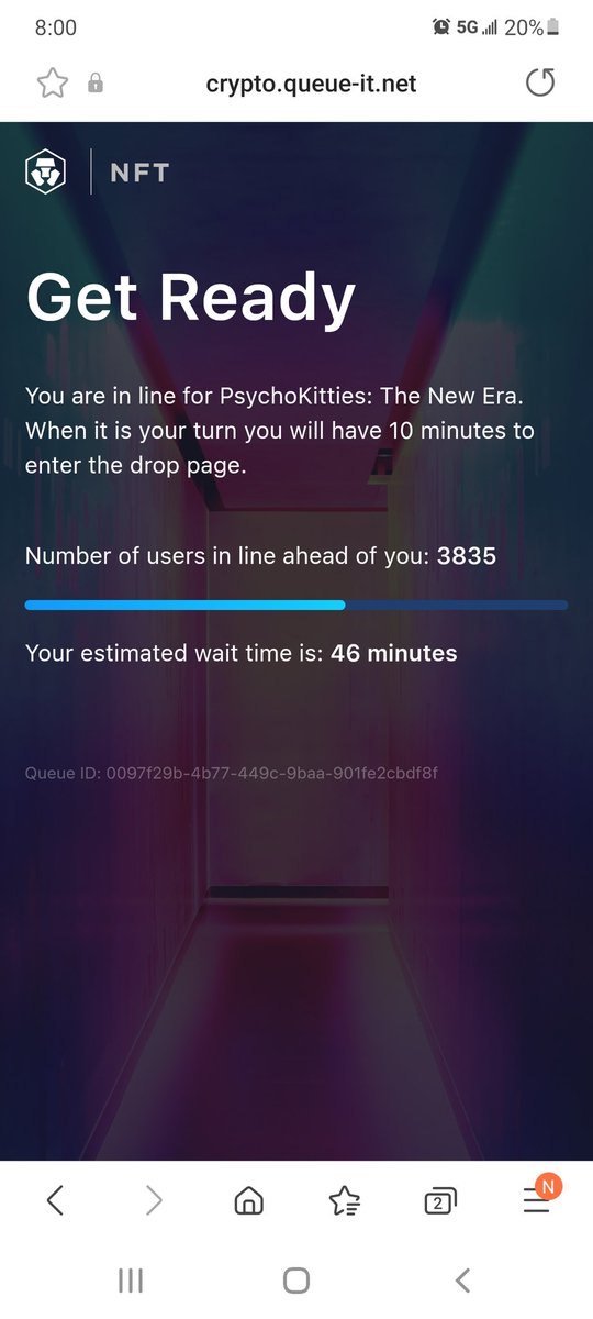 Hdarwin2's tweet photo. @cryptocomnft @Ugonzo_art @PsychoKittiesOG This is such bullshit I waited for 2 hours and when it was my turn it never loaded than puts me back in que at 43888 WTF!!!!!! WHAT A WASTE OF TIME SOMEONE AT https://t.co/28QpBP8e8h needs to give me the opportunity to buy it I waited and and your website crashed https://t.co/FmoPEyRHIM