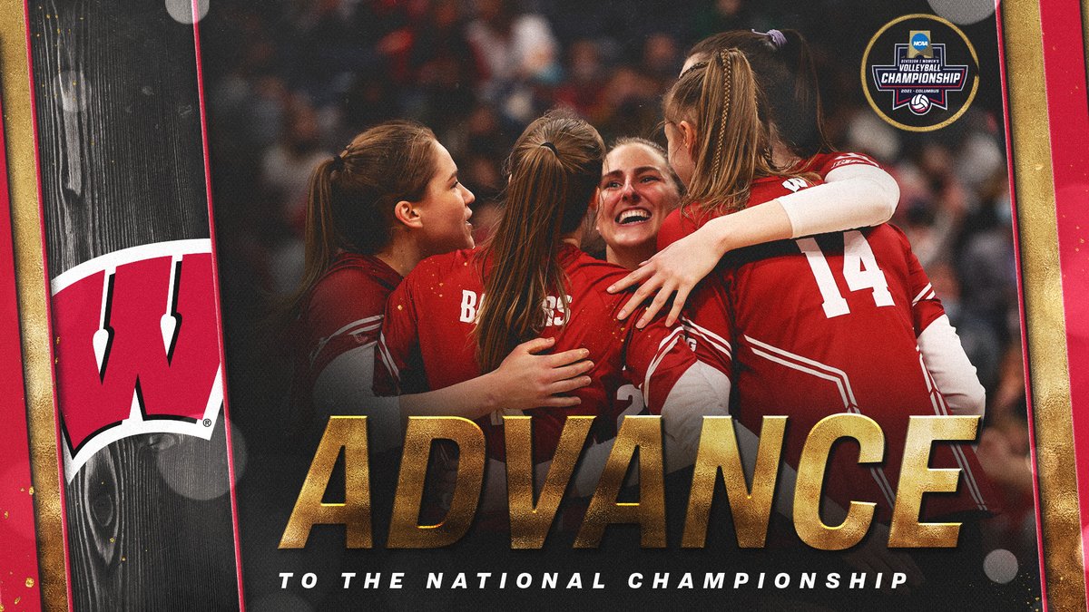 The championship dream is still alive for Wisconsin!!! 🦡 (4) @BadgerVB brought the energy all night long and spoiled (1) Louisville's hopes for a perfect season with a 3-2 (25-23, 15-25, 25-21, 23-25, 15-9) win in a five set thriller. #NCAAVB