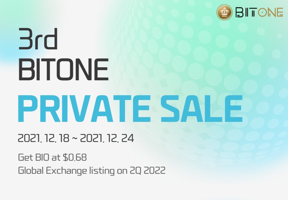 BITONE (BIO) 3RD Private Sale Announcement 🎉🎉t.me/bitone_officia…