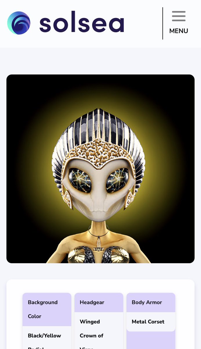 KryptoRoulette's tweet photo. Hard work and dedication to your craft pays off in the end!
The first #MetaAlien, Lady Agradan, has been sold on @SolSeaNFT!
If youโre the buyer, please DM me so I can thank you personally!
๐ฅณ๐พ https://t.co/AHiywxQIuu