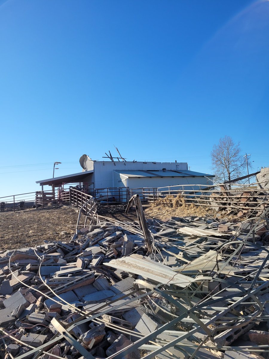 DrewComes's tweet photo. EF2 tornado went through our home farm last night. All the livestock accounted for and we are thankful that there were no injuries around the Atlantic area. https://t.co/gK5d45nHYm