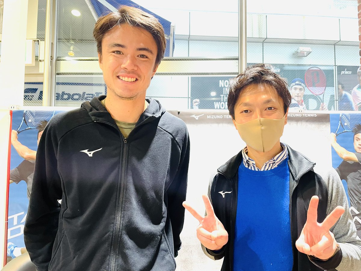 365Wacky's tweet photo. ダニエル太郎さんと撮影😊

#ダニエル太郎 #テニス #tennis #TaroDaniel https://t.co/PETYpb6L40