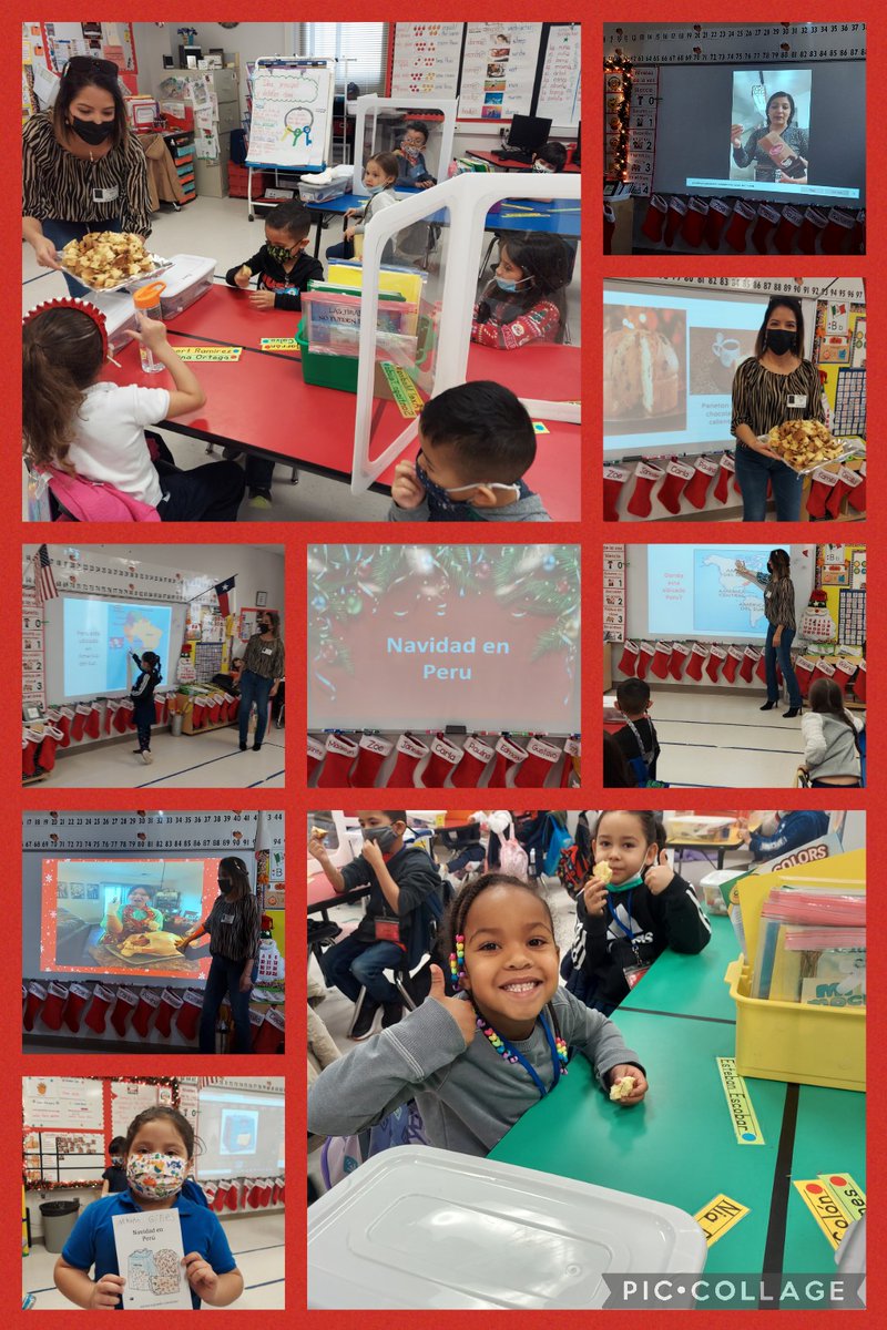 Hoy nuestros alumnos de la Academia de Dos Idiomas aprendendieron sobre las tradiciones navideñas de Perú. Muchisimas gracias <a href="/LooShook_DSSE/">Sandra Loo</a> por traernos un poco de Perú, incluyendo el delicioso Paneton. #TeamSISD #ShookASCENDStogether