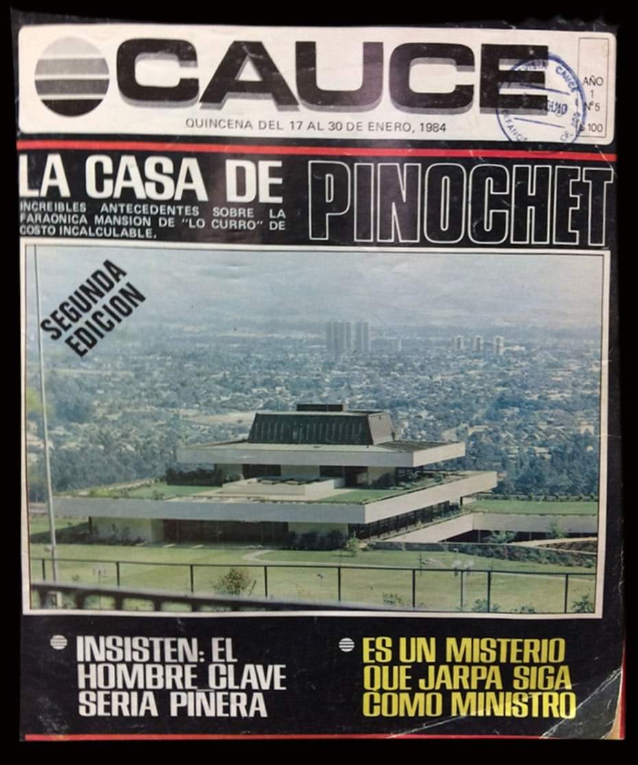 NikolayOCDC's tweet photo. "El difícil gusto de la señora Lucía" fue retratado con maestría por #MónicaGonzález, quien en 1984 dio cuenta de los lujos y caprichos con que la #esposa del #dictador decoró la mansión de #LoCurro, en la que planeaba vivir. El reportaje frustró su plan. 
https://t.co/Kctfw0yCoa https://t.co/ualMggMxbD