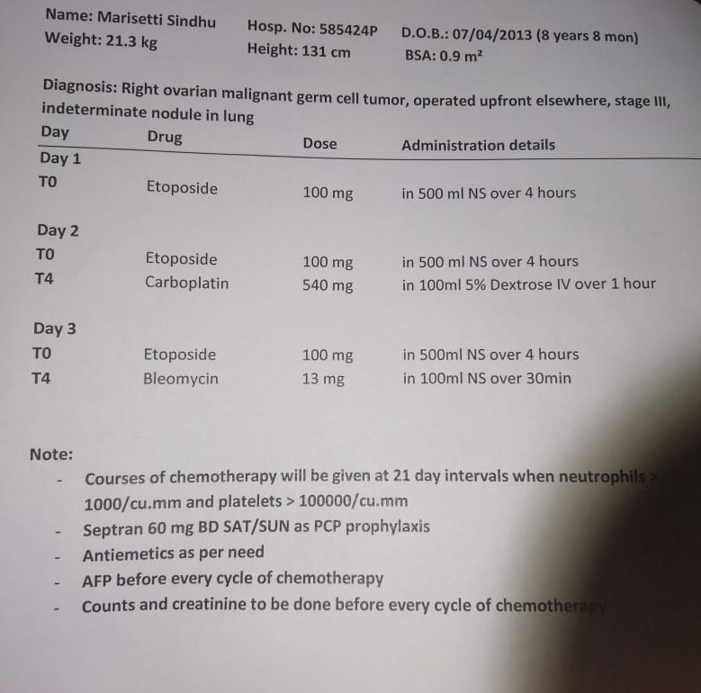 VinayJanasena3's tweet photo. Patient name: marisetti sindhu
Problem: Right overian malignant germ cell tumor ( cancer)
Age:8 years
Financial condition is very poor ...please help sir 🙏🙏🙏🙏
Contact:7842499965,9676737571
@imVkohli @sachin_rt @GautamGambhir @msdhoni @hardikpandya7 @BhuviOfficial @ImRo45 https://t.co/IHsobkt2md