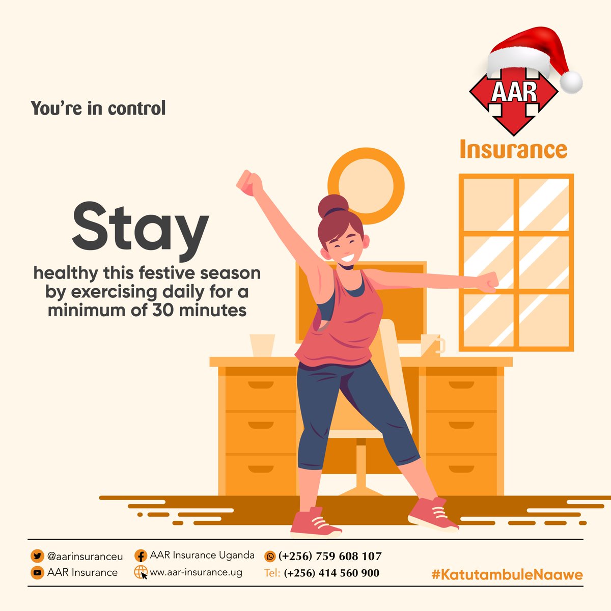 It’s the Christmas holiday. Don't forget to stay healthy.
#AARInsurance #KatutambuleNawe
