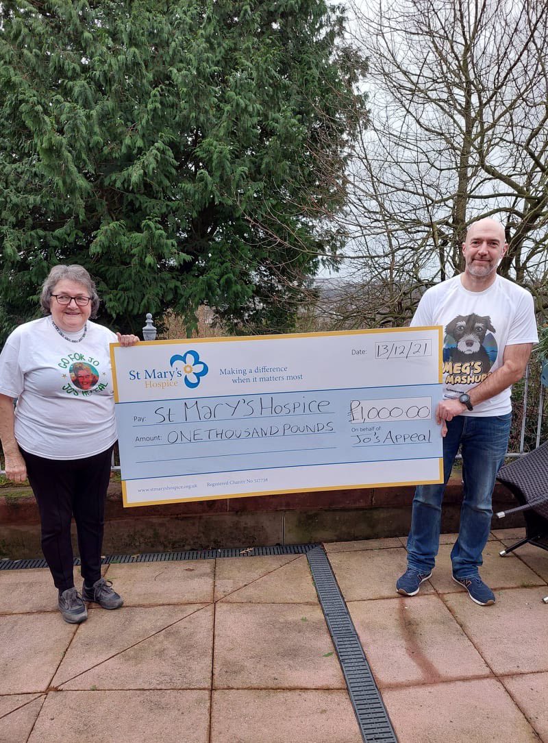 josappeal's tweet photo. This week we donated £1,000 each to @stmaryshospice and @UHMBT from our on-going fund raising pot. Charities need our support more than ever during Covid times, and it’s an honour to do our bit for these two great causes #goforjo 💚 https://t.co/MWBDnxqefJ