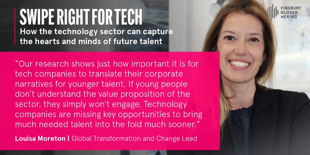 fgs_global's tweet image. Understand why tech companies missing out on opportunities to attract young talent, in our new report : hubs.li/Q010L6jk0 #SwipeRightForTech #FinsburyGloverHering