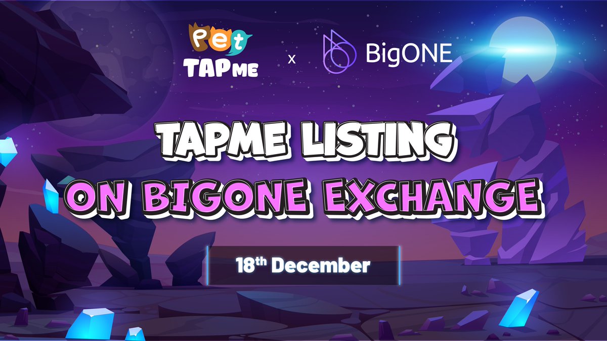 📣LISTING TAP TOKEN ON <a href="/BigONEexchange/">BigONE</a>  📣
 ⭐️Tap tokens will be listed on BIGONE Exchange 
 ⭐Let's stay tunned for more information 
 ⭐Follow the link below for more updates:
🔥Official Group: t.me/tapmecommunity 
🔥Official Announcement: t.me/tapmeofficial