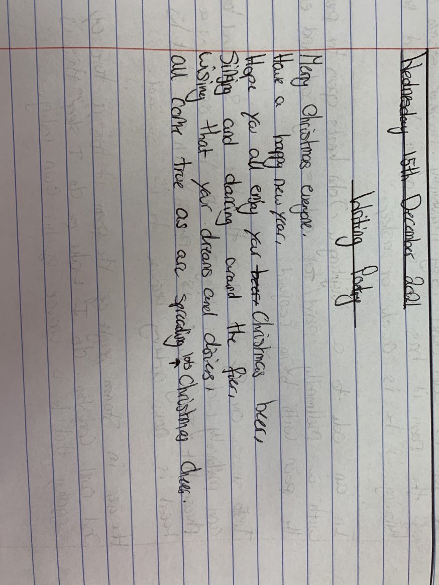 Some of our students in 8A3 have had a go at writing their own Christmas poems! These are fab! 😀🎄 @GeorgeEliotAcad #ChristmasPoems #Poetry