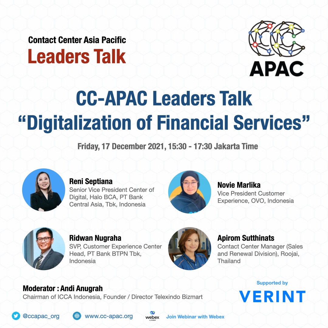 ccapac_org's tweet photo. [LIVE on Webex &amp; Youtube] 
CC-APAC Leaders Talk 2021 #7

Today, CC-APAC Leaders Talk "Digitalization of Financial Services"

Join us now on Webex:
https://t.co/GP2WPS7V5Q https://t.co/PXlmf9T0ke