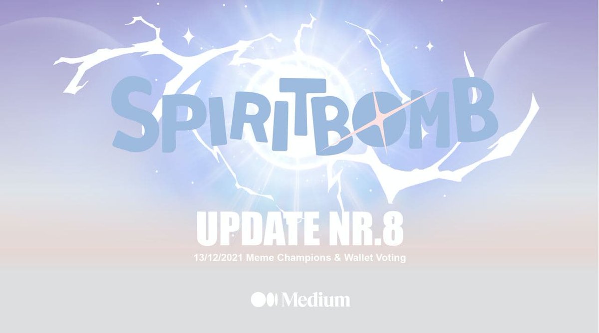 SPIRITBOMBTOKEN's tweet photo. UPDATE NR.8 was released last Monday!

The Spiritbomb is exploding, and we are looking at YOU to vote for the proposals. Read more about what we will do with >8,5% of the circulating supply of $SBMB 🧑‍💻🤩. 

Go check it out over on Medium! https://t.co/QVs1p52u9B https://t.co/H5fYcwjDY8
