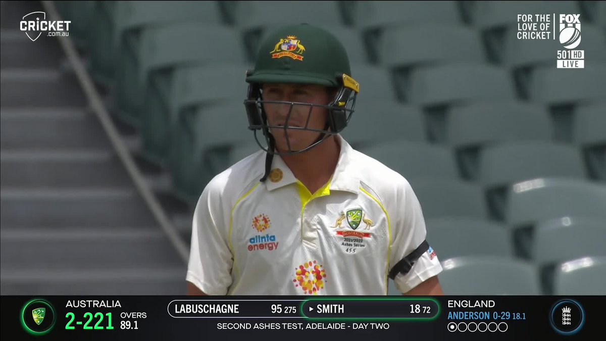 Black armbands from players and umpires to pay respects and remember the lives lost in Devonport yesterday 💔 #Ashes