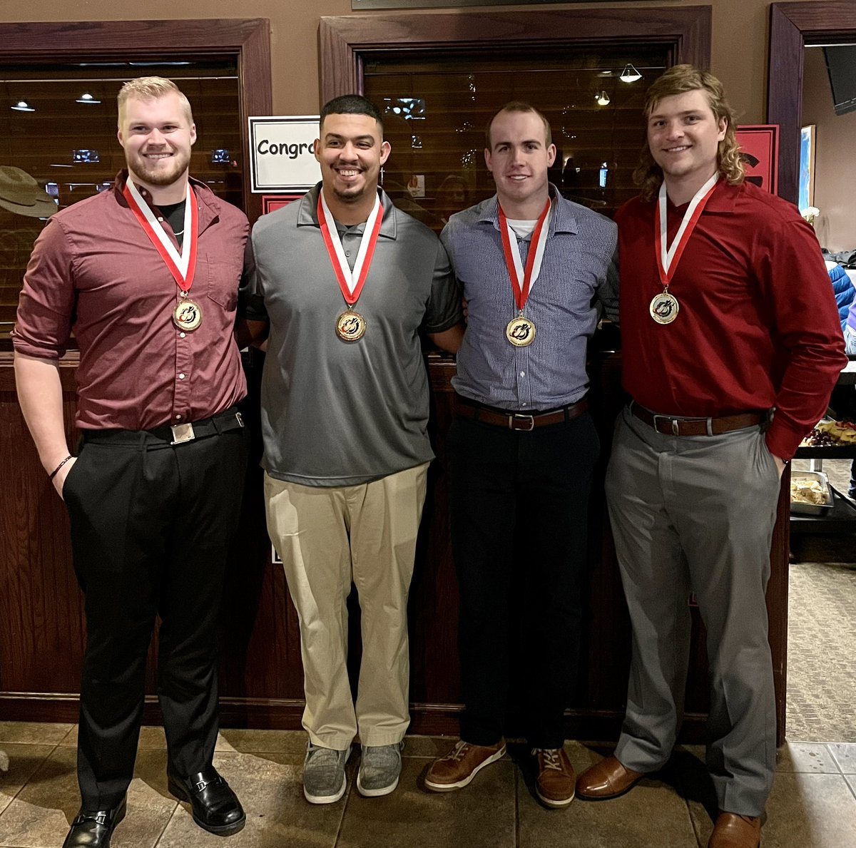 DebbieMagnuson's tweet image. Graduation day celebration for Jordan and his roommates-we are so proud of these guys