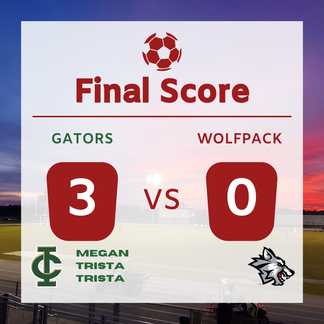 Gators 3 - 0 Wolfpack 
Hard work, teamwork, dedication! 

Congratulations Lady Gators!

<a href="/ichighschool/">Island Coast High</a> 
@IslandCoastAD1