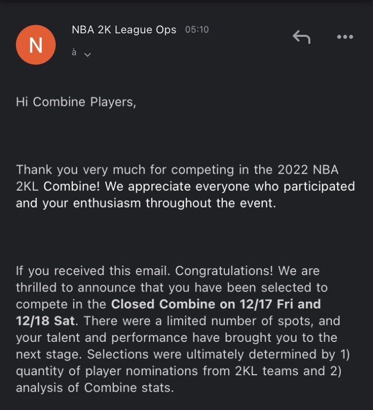 LETS GOOO WE MADE IT TO THE CLOSED COMBINE of the <a href="/NBA2KLeague/">NBA 2K League</a> 🤯

It’s already a huge W for me because of the delay ect 🙌

I’m so proud thanks to all my teammates from day 1 and 2 💪

Now let’s finish the work 🔥