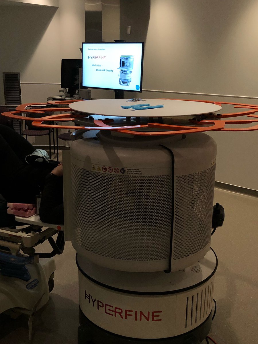 NMCancelliere's tweet photo. Blown away to see the incredible impact mobile #MRI can have on our patients and the #hospital workflow. Proud to be one of the 1st ten #Canadians to have their #brain scanned with this new #technology. #upcare #mobileMRI @Hyperfine @StMichaelsFdn @VitorMendesPer1 https://t.co/80ATw1Wkpd