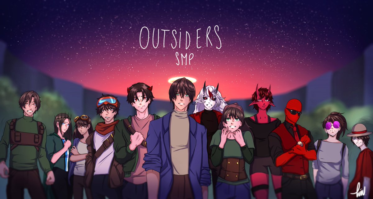 tiviivart's tweet photo. redraw of really old drawing :)) 

#outsiderssmp #outisderstwt #osmpfanart #osmp https://t.co/hFoyxeW42N
