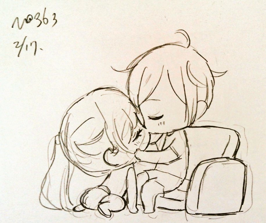 #一日一模写 363/365
1〜3枚は季月エル様イラスト参照 