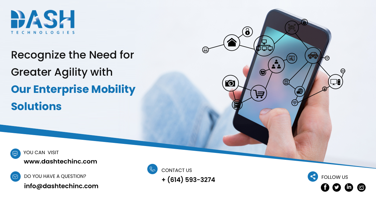 dashtechinc's tweet image. Recognize the Need for Greater Agility with Our #EnterpriseMobilitySolutions!

Our strategic design, development, and support processes allow you to stay connected with clients, driving your organization&apos;s growth and customer service success.
Read More👉 bit.ly/36ZK2if
