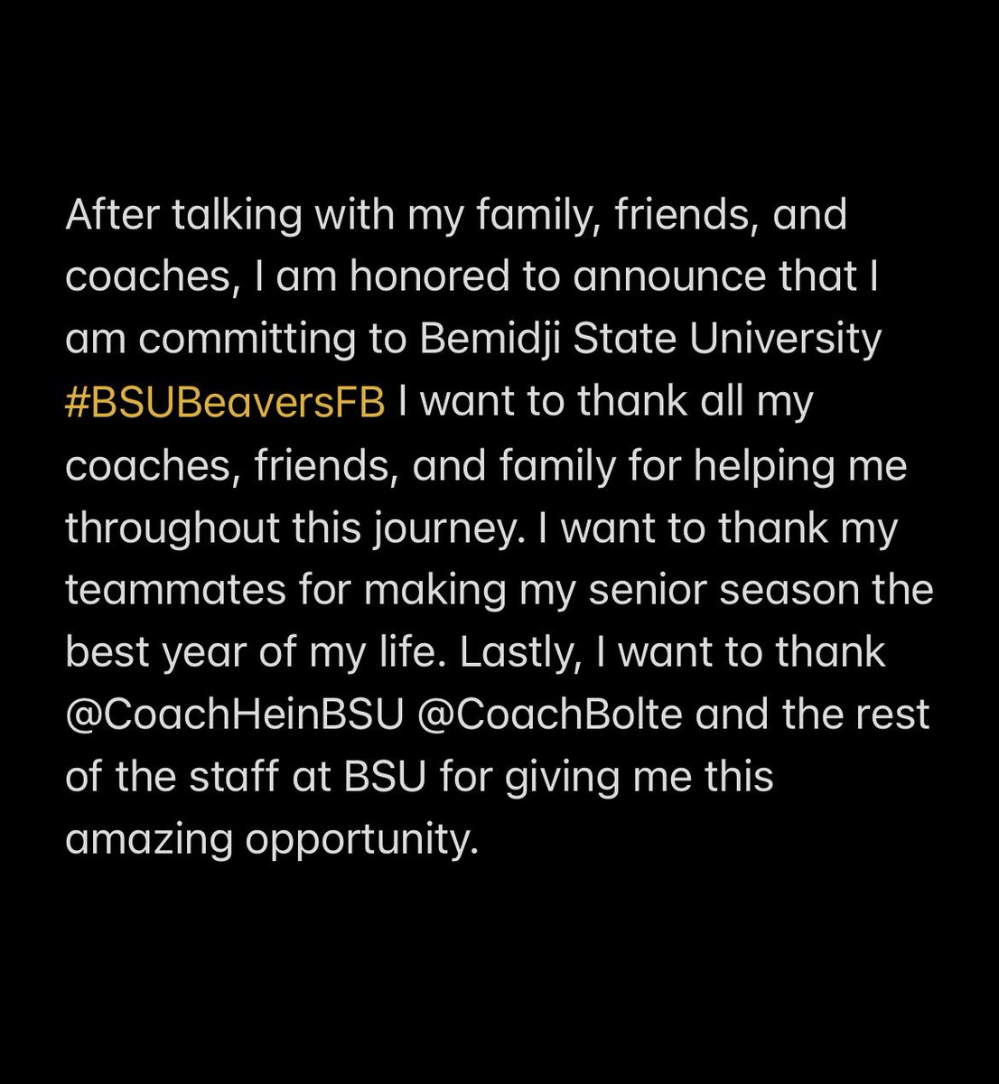 AilieMason's tweet image. @CoachHeinBSU @CoachBolte @BSUBeaversFB @5STARMINNESOTA @OliverJamesWes1 @thebrickwahl87 #beavercommit