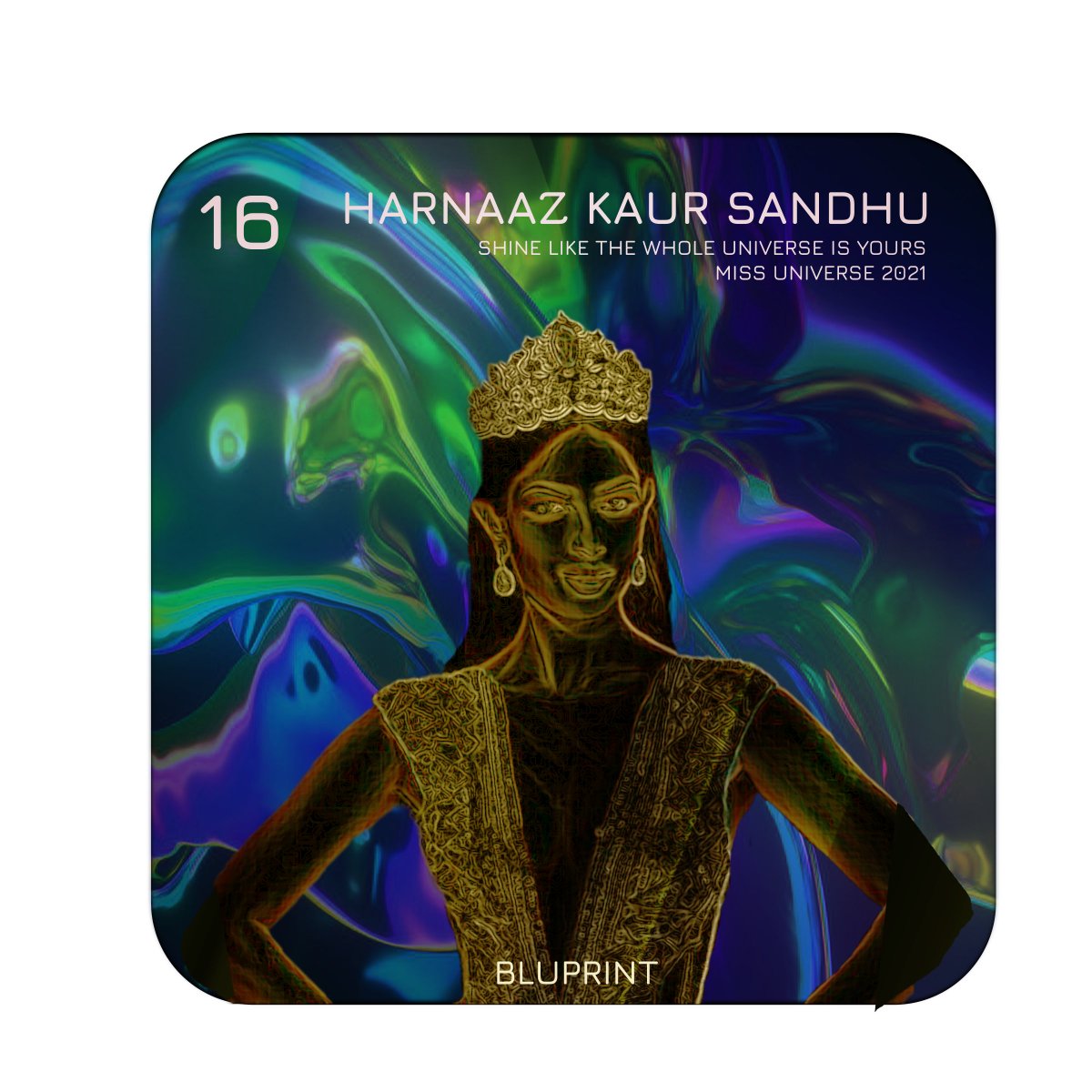 BluprintNFT's tweet photo. Hey @HarnaazKaur,

In honour of being crowned Miss Universe 2021, the team has decided to give you an Honorary Bluprint NFT❤️ Hope you like it!

Love, Bluprint👷🌐🖨️ https://t.co/P31bImn5xn