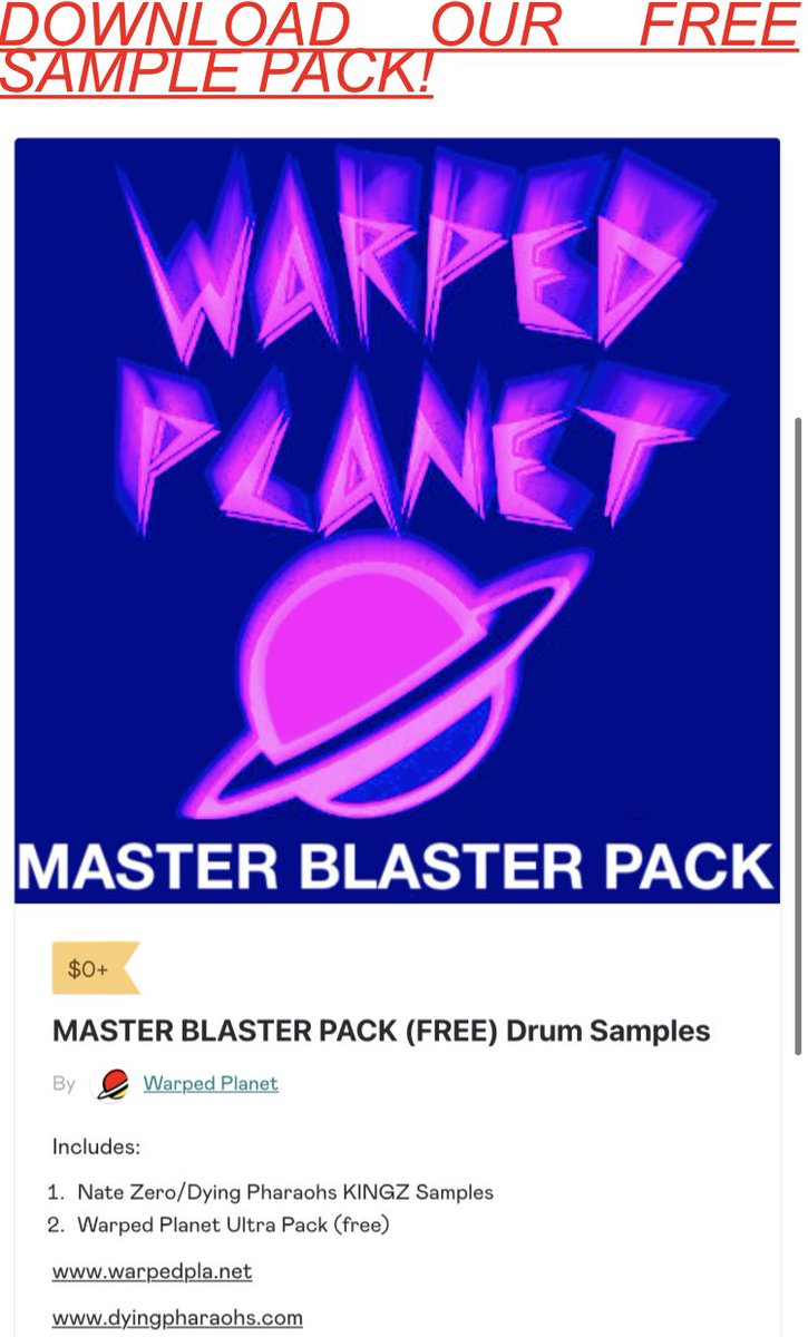 DyingPharaohs's tweet image. If you are a musician and need some high quality drum samples I just released a free sample pack. Download it at warpedpla.net #indiemusic #freedrumsamples #freesamples #drumsounds #drums #drumsamples #samplepack #indielabel #indierock #postpunk #postpunkmusic #music