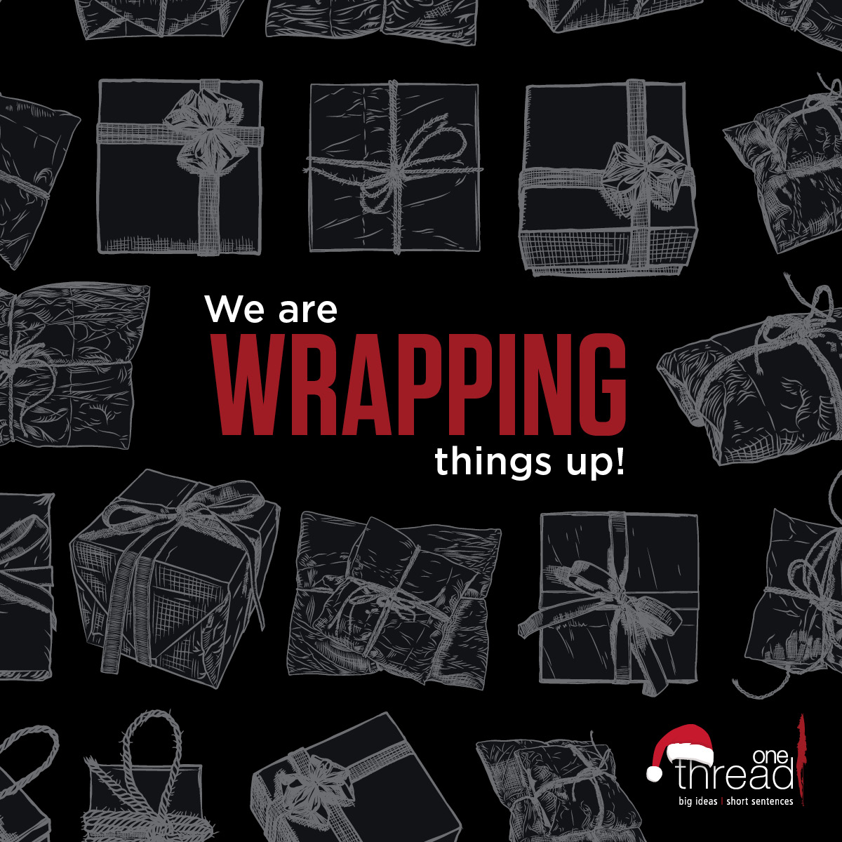 WeAreOneThread's tweet image. We're out of the office for  the next two weeks! Have an awesome Festive Season everyone!

#holidaytime #decemberbreak #closing doors #festiveseason #outofoffice