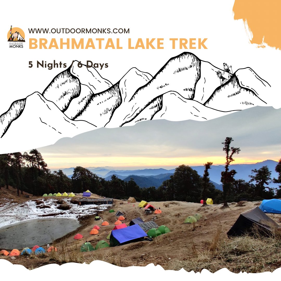 OutdoorMonks's tweet photo. Brhamatal Lake Trek , #Uttarakhand 

Visit this mountain lake at 11,300 ft with mesmerising views of greater himalayas &amp; peaks ( Trishul &amp; Nandaghunti ) 

Visit https://t.co/Ur2Ar3ZFB3

Whatsapp : 7466025123 

#outdoormonks #brhamatallake #trekking #himalayas https://t.co/a3nDWWHOJJ